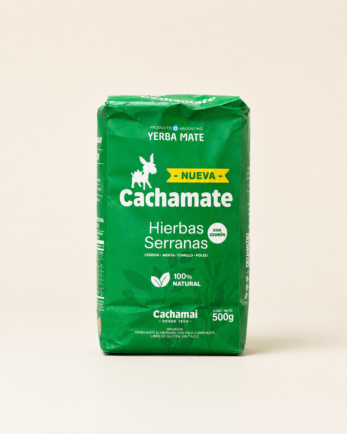 YERBA MATE CACHAMATE HIERBAS SERRANAS 500g